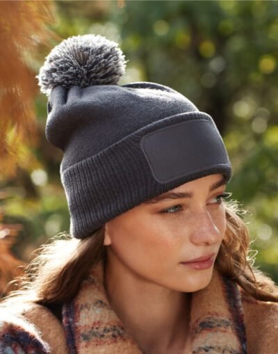 Beechfield Snowstar® Patch Beanie — Custom Embroidery Available