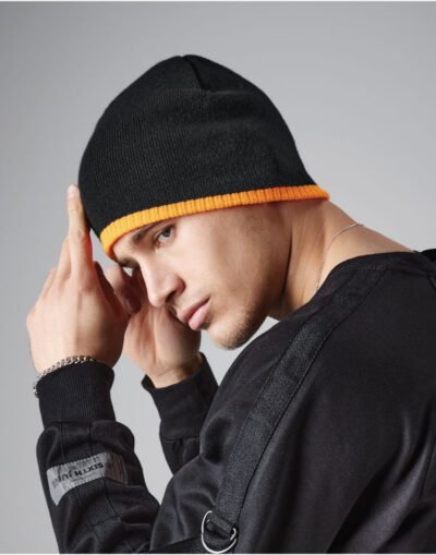 Beechfield Two-Tone Pull On Beanie — Custom Embroidery Available