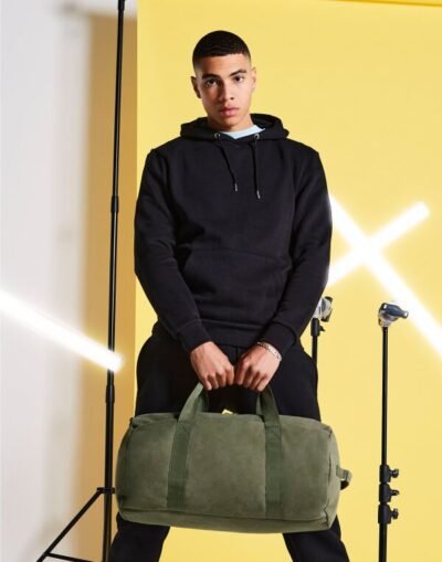 Bagbase Vintage Canvas Barrel Bag — Custom Embroidery Available