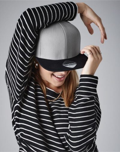 Beechfield Original Flat Peak 6 Panel Snapback — Custom Embroidery Available