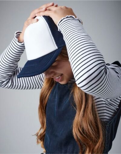 Beechfield Junior Vintage Snapback Trucker — Custom Embroidery Available