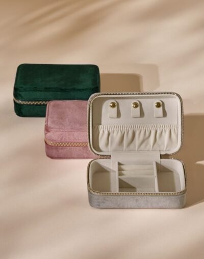 Bagbase Velvet Travel Jewellery Box — Custom Embroidery Available