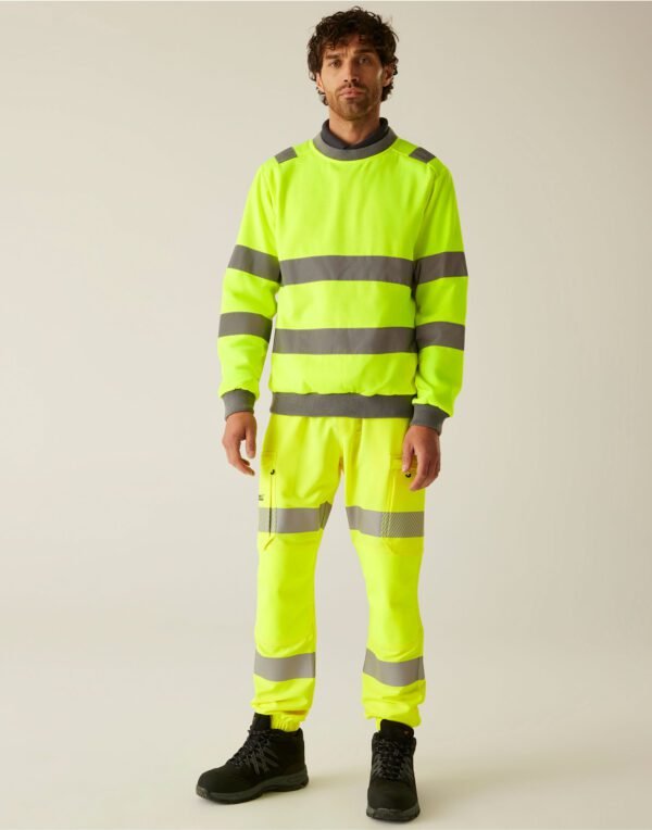 Regatta High Visibility TRF813 Hi-Vis Pro Contrast Crew Neck Sweatshirt