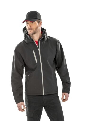 Result R230 Mens Recycled Hooded Softshell