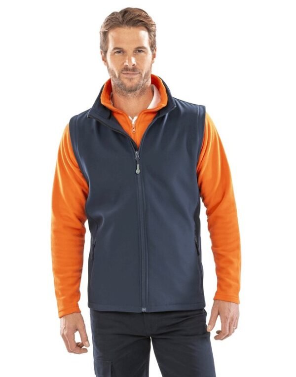 Result R232 PRINTABLE SOFTSHELL BODYWARMER with RECYCLED fleece inner
