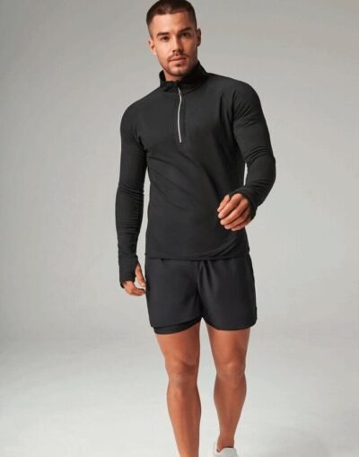 Tombo TL562 Mens Long Sleeve 1/4 Zip Top