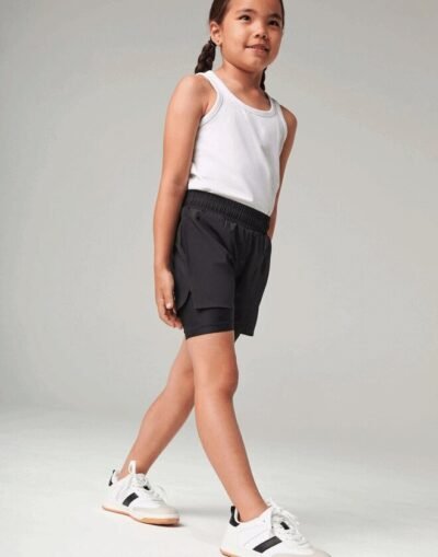 Tombo TL617B Kids Double Layer Sports Shorts