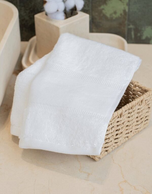 Towel City ORGANIC GUEST TOWEL WITH PRINTABLE BORDER