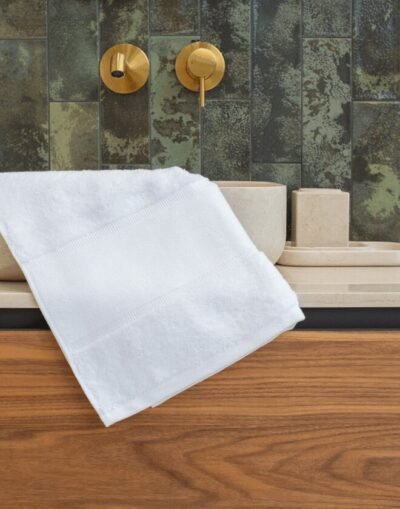 Towel City ORGANIC HAND TOWEL WITH PRINTABLE BORDER