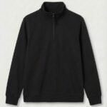 Uneek UC213 Quarter Zip Sweatshirt - Black | Custom Printed and Embroidered