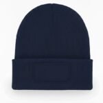 Uneek UC411 Rectangular Patch Beanie - Navy | Custom Printed and Embroidered