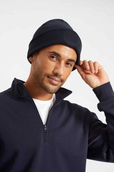 Uneek UC412 Circular Patch Beanie | Custom Printed and Embroidered