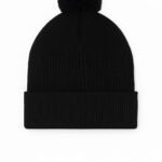 Uneek UC413 Pom Pom Beanie - Black | Custom Printed and Embroidered