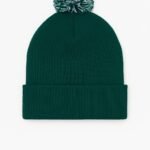 Uneek UC413 Pom Pom Beanie - Bottle Green/Off White | Custom Printed and Embroidered