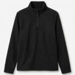Uneek UC610 Lightweight Quarter Zip Microfleece Jacket - Black | Custom Printed and Embroidered
