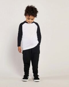 Vanilla VN404B Kids L/S Baseball T