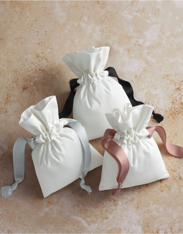 Westford Mill COTTON GIFT BAG WITH RIBBON DRAWSTRING