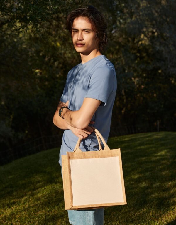 Westford Mill COTTON POCKET JUTE MIDI TOTE