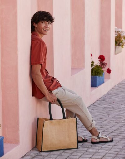 Westford Mill NATURAL STARCHED JUTE CLASSIC SHOPPER