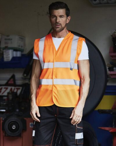 Yoko YK006 Top Cool Open Mesh Two Band And Braces Waistcoat