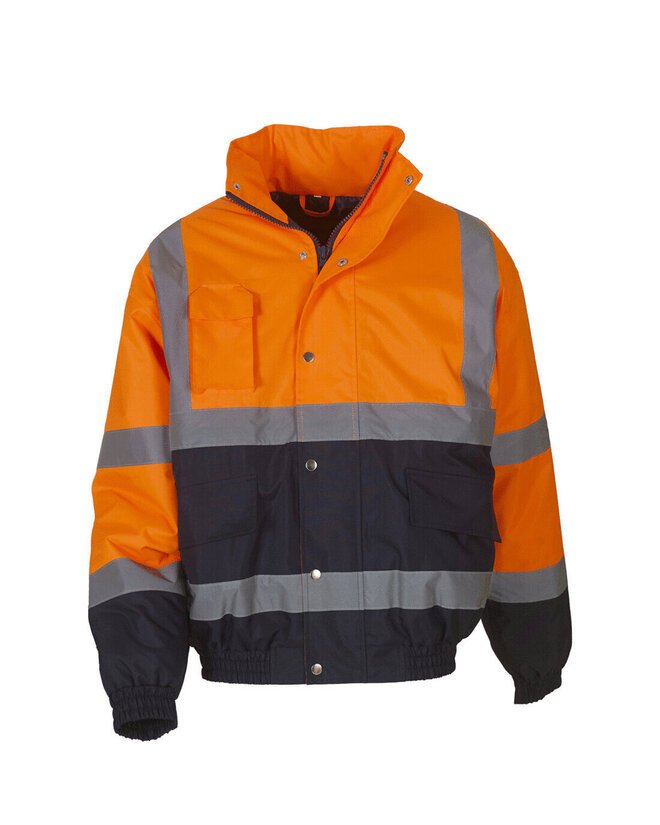 Yoko YK044 Hi-Vis Two Tone Bomber Jacket by Yoko — embroidered & printed workwear