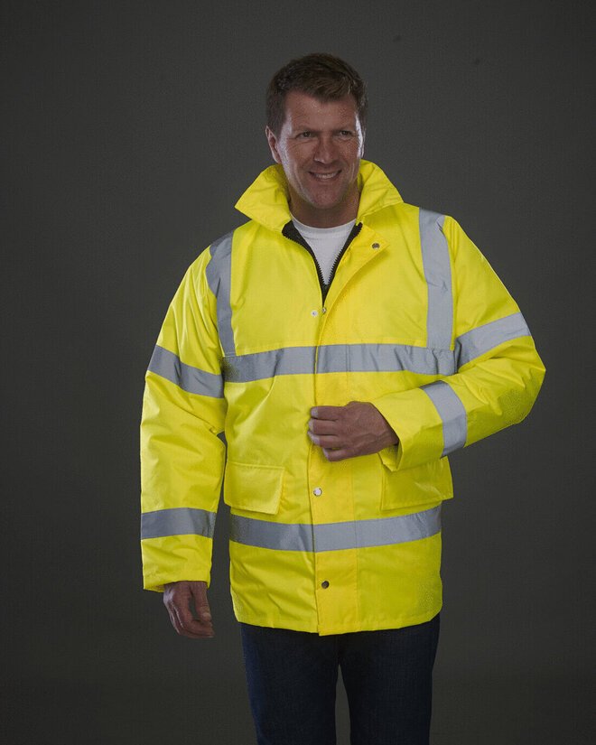 Yoko YK045 Hi-Vis Classic Motorway Jacket by Yoko — embroidered & printed workwear