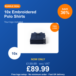 10x Embroidered Polo Shirts
