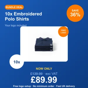 10x Embroidered Polo Shirts