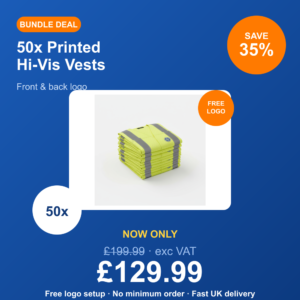 50x Printed Hi-Vis Vests